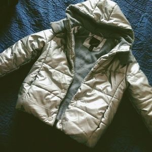 Metallic silver winter jacket